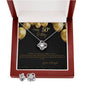 Love Knot Earring & Necklace Set-50th Birthday Custom Jewelry Box for Her