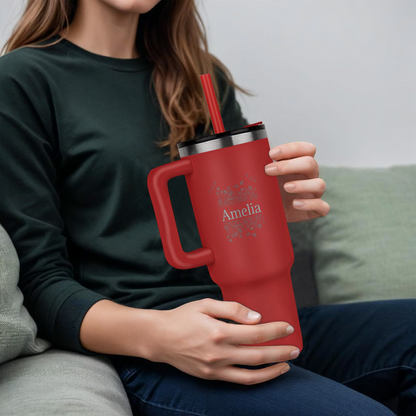 Personalized Pinnacle 40oz Tumbler – Laser Engraved Custom Name Insulated Travel Mug, Gift for Her, Mom, Nurse, Teacher