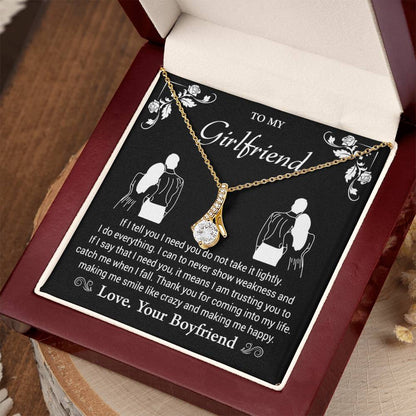 Alluring Beauty Necklace – Yellow or White Gold Pendant | Elegant Gift for Wife, Girlfriend, or Her