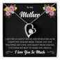 Forever Love Necklace (Rhodium) for Mother – Elegant Heart Pendant with Luxury Box, Sentimental Gift for Mom from Daughter or Son