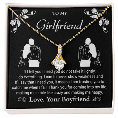 Alluring Beauty Necklace – Yellow or White Gold Pendant | Elegant Gift for Wife, Girlfriend, or Her