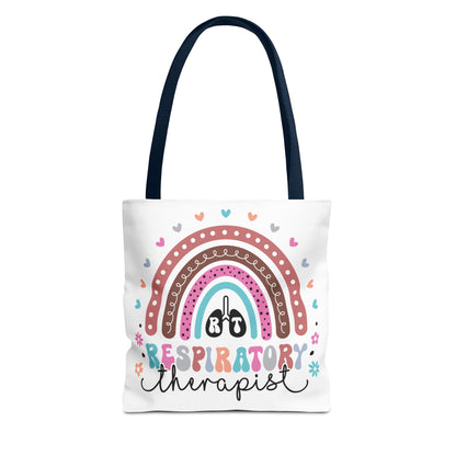Breath of Life Tote Bag, Respiratory Therapist Gift, Rainbow Design, Medical Professional Bag, Eco-Friendly Shopping Tote