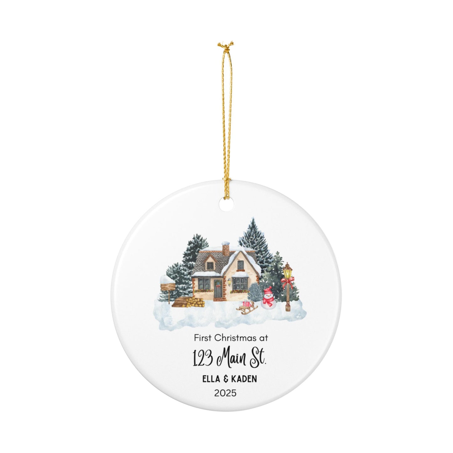 First Christmas Ornament - Personalized Ceramic Decoration-First home Ornament
