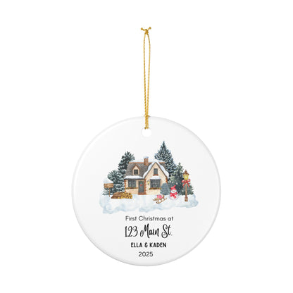 First Christmas Ornament - Personalized Ceramic Decoration-First home Ornament