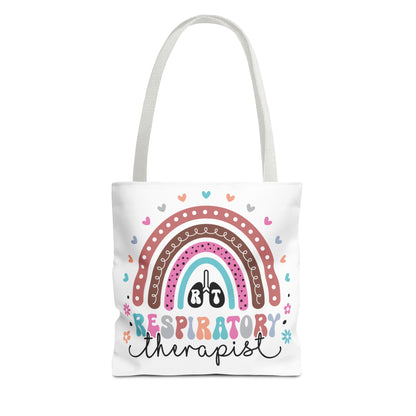 Breath of Life Tote Bag, Respiratory Therapist Gift, Rainbow Design, Medical Professional Bag, Eco-Friendly Shopping Tote