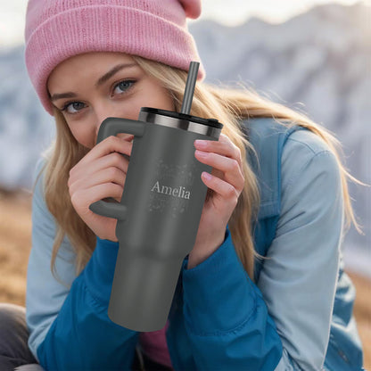 Personalized Pinnacle 40oz Tumbler – Laser Engraved Custom Name Insulated Travel Mug, Gift for Her, Mom, Nurse, Teacher