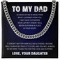 Cuban Link Father’s Day Cuban Link Chain Necklace Gift for Dad, Men’s Stainless Steel Chain in Luxury Gift Box, Husband Father Grandpa Jewelry Gift for Himk Chain w/ Lux Box