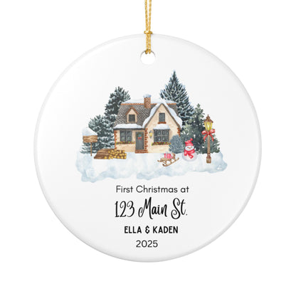 First Christmas Ornament - Personalized Ceramic Decoration-First home Ornament