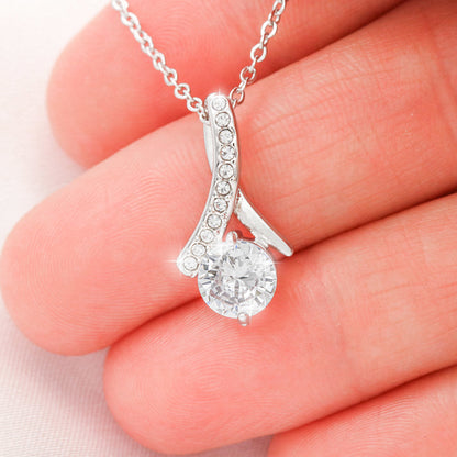 Alluring Beauty Necklace – Yellow or White Gold Pendant | Elegant Gift for Wife, Girlfriend, or Her