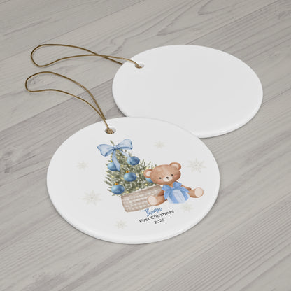 Personalized Baby First Christmas Ceramic Ornament