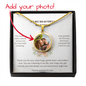 To My Grandma Personalized Photo Circle Necklace – Custom Picture Gift for Grandma