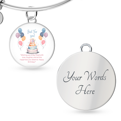 Custom Photo Luxury Circle Bangle – Personalized Picture Upload Bracelet Gift for Women”