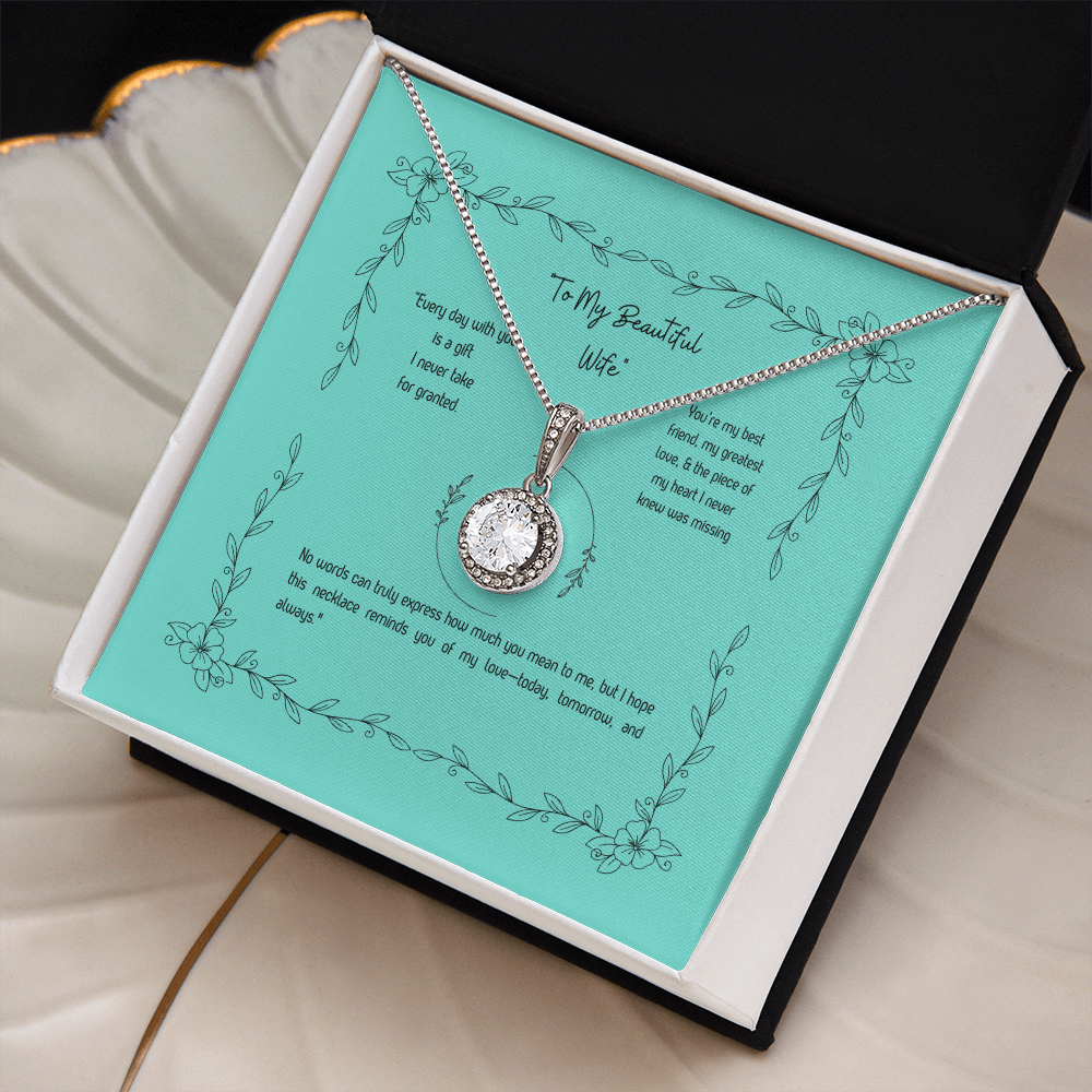 "Eternal Hope Necklace for Wife – Meaningful Anniversary, Birthday & Christmas Gift with Heartfelt Message Card"