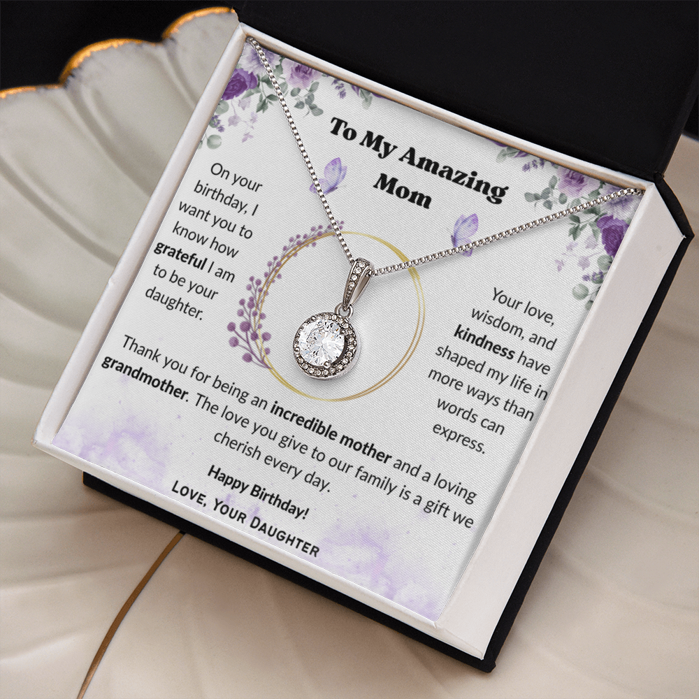 Happy Birthday Mom Necklace from Daughter – Eternal Hope Necklace Birthday Gift