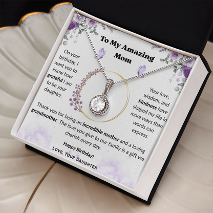 Happy Birthday Mom Necklace from Daughter – Eternal Hope Necklace Birthday Gift