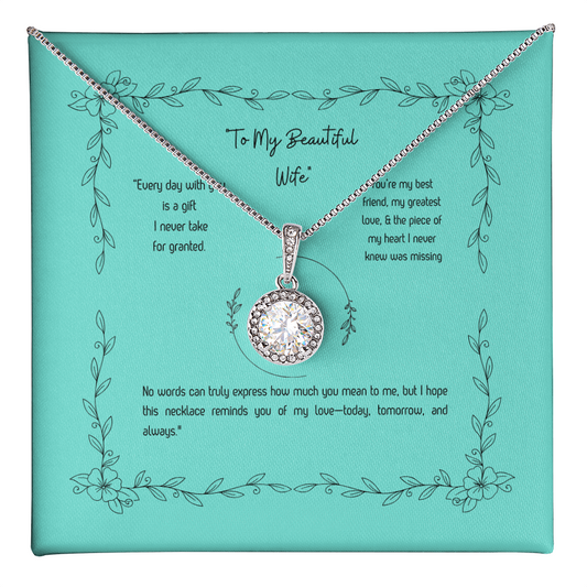 "Eternal Hope Necklace for Wife – Meaningful Anniversary, Birthday & Christmas Gift with Heartfelt Message Card"