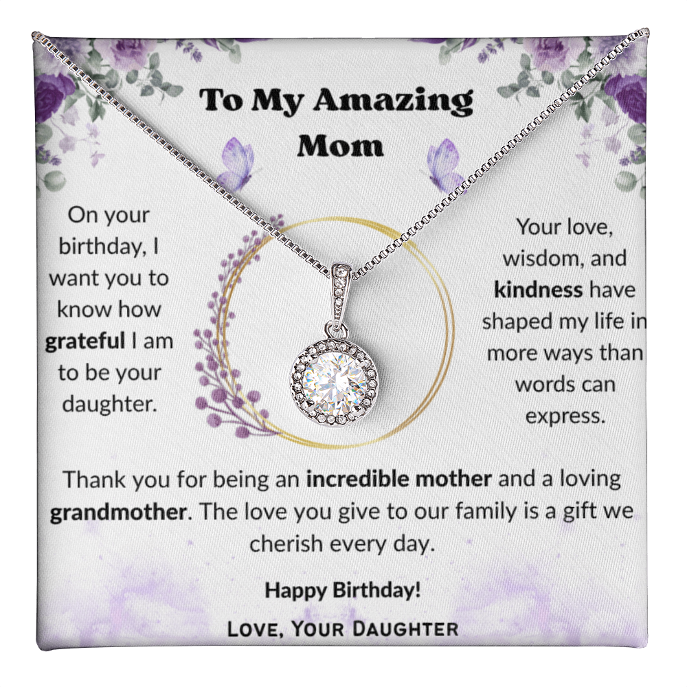 Happy Birthday Mom Necklace from Daughter – Eternal Hope Necklace Birthday Gift