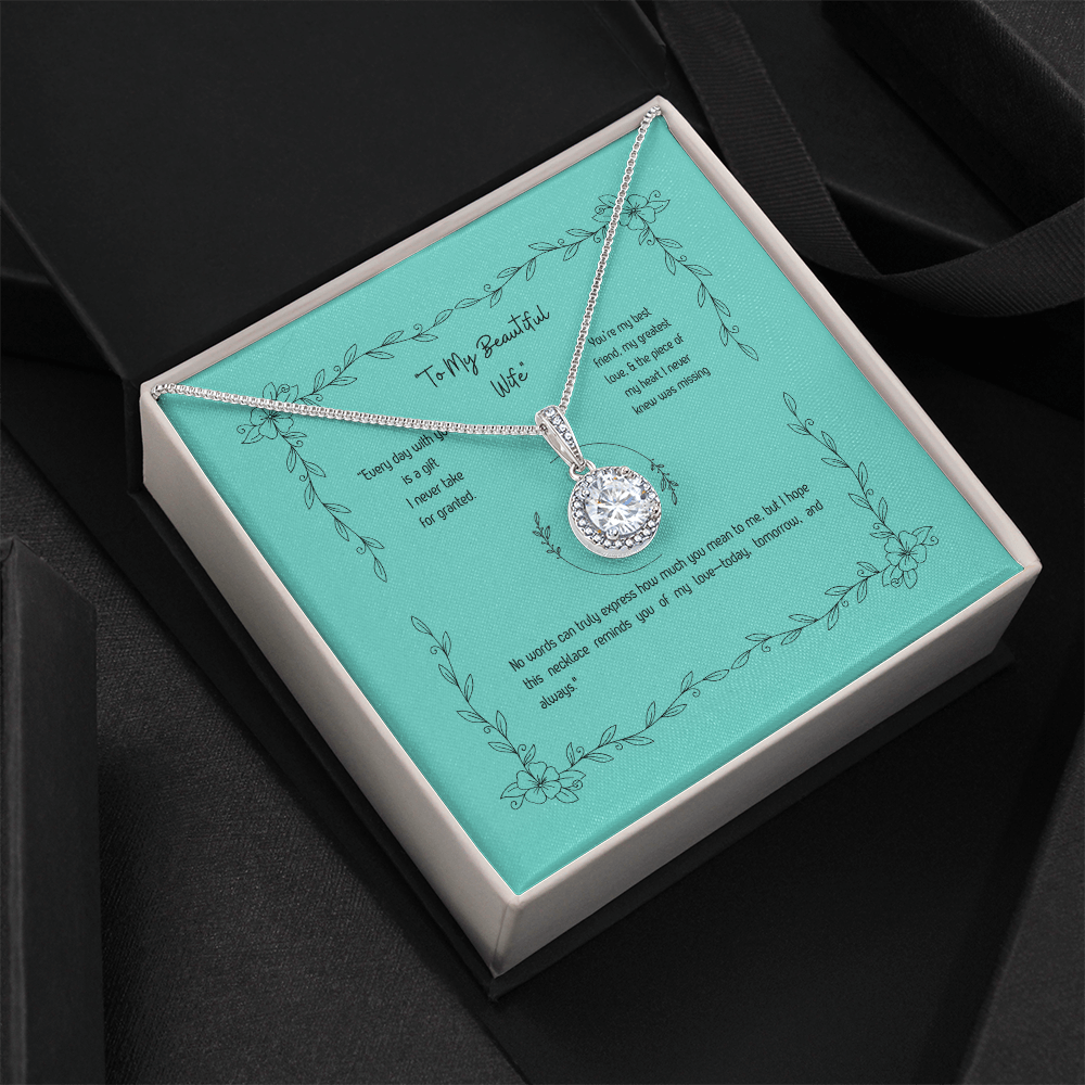 "Eternal Hope Necklace for Wife – Meaningful Anniversary, Birthday & Christmas Gift with Heartfelt Message Card"