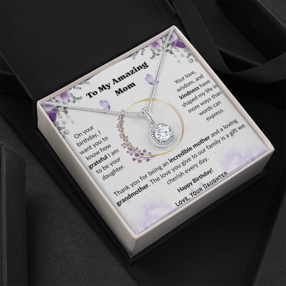Happy Birthday Mom Necklace from Daughter – Eternal Hope Necklace Birthday Gift