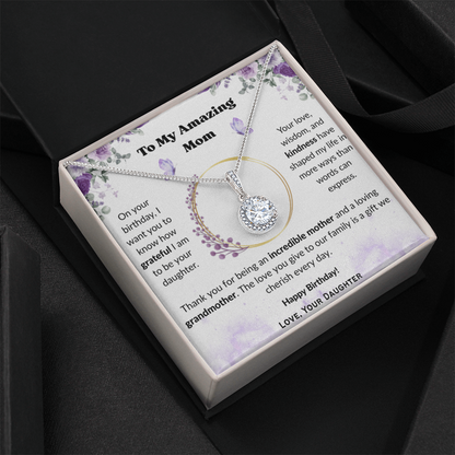 Happy Birthday Mom Necklace from Daughter – Eternal Hope Necklace Birthday Gift