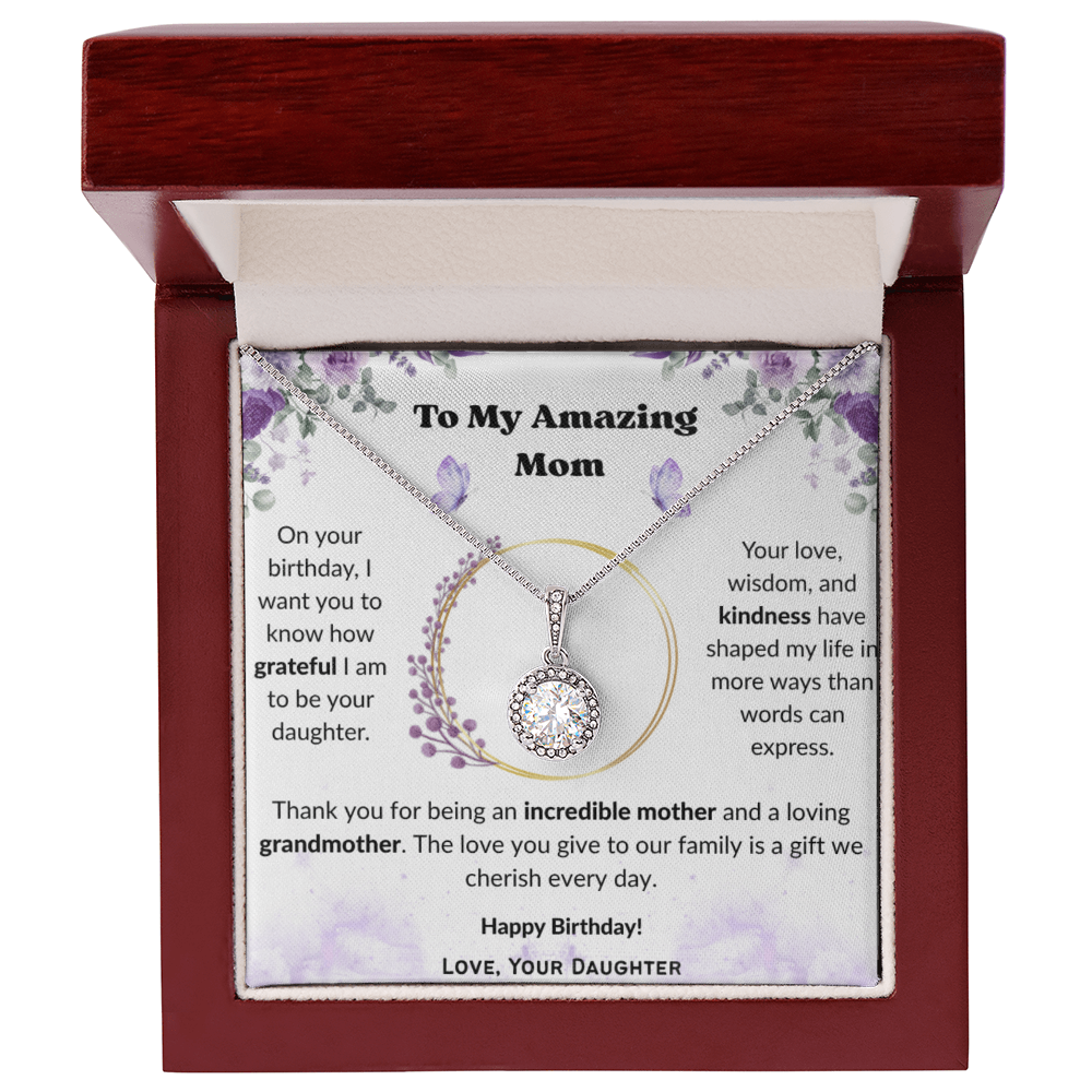 Happy Birthday Mom Necklace from Daughter – Eternal Hope Necklace Birthday Gift