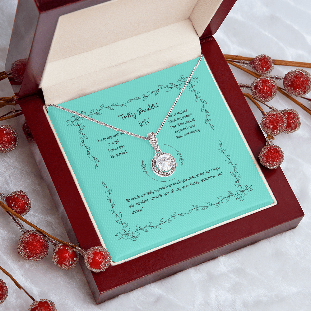 "Eternal Hope Necklace for Wife – Meaningful Anniversary, Birthday & Christmas Gift with Heartfelt Message Card"