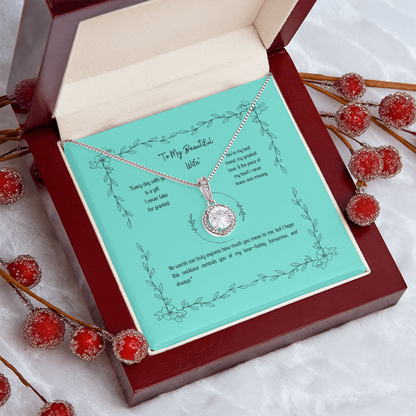 "Eternal Hope Necklace for Wife – Meaningful Anniversary, Birthday & Christmas Gift with Heartfelt Message Card"