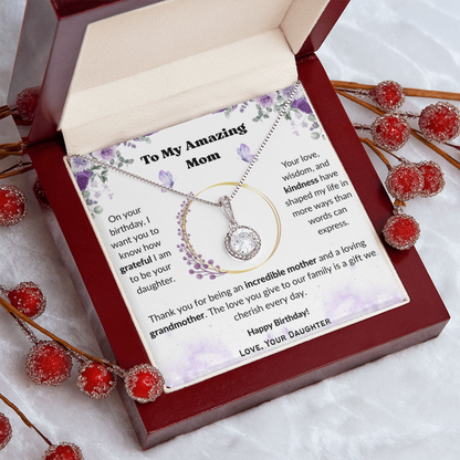 Happy Birthday Mom Necklace from Daughter – Eternal Hope Necklace Birthday Gift