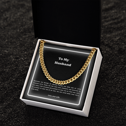 To My Husband Cuban Link Chain – Meaningful Gift from Wife