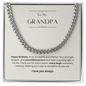 Grandpa Birthday Gift – Cuban Link Chain Necklace | Meaningful Gift for Grandfather