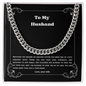 To My Husband Cuban Link Chain Necklace from Wife – Meaningful Anniversary, Birthday & Christmas Gift