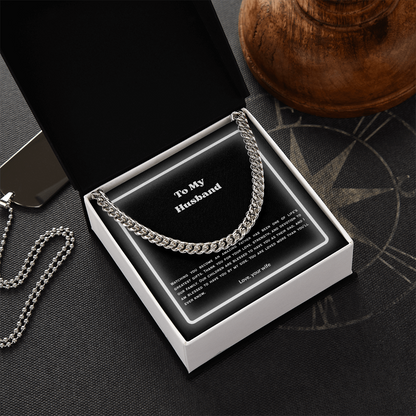 To My Husband Cuban Link Chain – Meaningful Gift from Wife