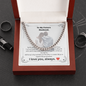 Future Husband Cuban Link Chain Necklace – Romantic Wedding Day Gift from Bride to Groom