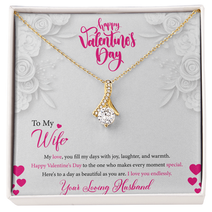 Alluring Beauty Necklace | Valentine's Day Gift for Wife | Yellow or White Gold