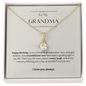 Grandma Birthday Gift Alluring Beauty Necklace – Yellow & White Gold – Meaningful Gift for Grandma from Granddaughter or Grandson