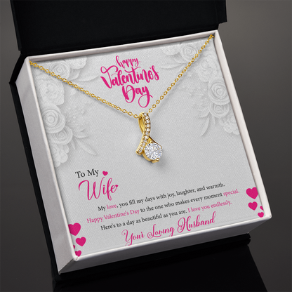 Alluring Beauty Necklace | Valentine's Day Gift for Wife | Yellow or White Gold