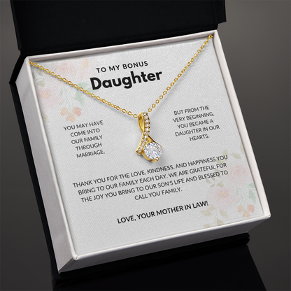 To My Daughter-in-Law Alluring Beauty Necklace – Meaningful Gift from Mother-in-Law