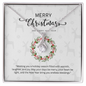 “Alluring Beauty Necklace with Christmas Message Card – Personalized Gift in Yellow or White Gold”
