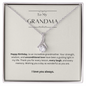 Grandma Birthday Gift Alluring Beauty Necklace – Yellow & White Gold – Meaningful Gift for Grandma from Granddaughter or Grandson