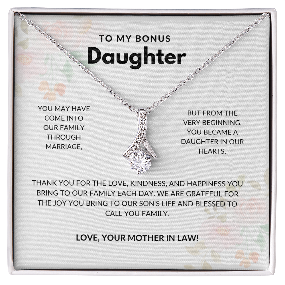 To My Daughter-in-Law Alluring Beauty Necklace – Meaningful Gift from Mother-in-Law
