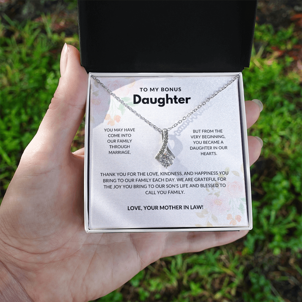 To My Daughter-in-Law Alluring Beauty Necklace – Meaningful Gift from Mother-in-Law