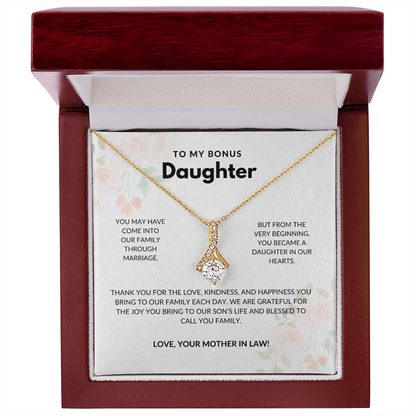 To My Daughter-in-Law Alluring Beauty Necklace – Meaningful Gift from Mother-in-Law