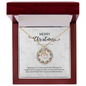 “Alluring Beauty Necklace with Christmas Message Card – Personalized Gift in Yellow or White Gold”