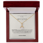 Grandma Birthday Gift Alluring Beauty Necklace – Yellow & White Gold – Meaningful Gift for Grandma from Granddaughter or Grandson