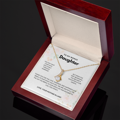 To My Daughter-in-Law Alluring Beauty Necklace – Meaningful Gift from Mother-in-Law