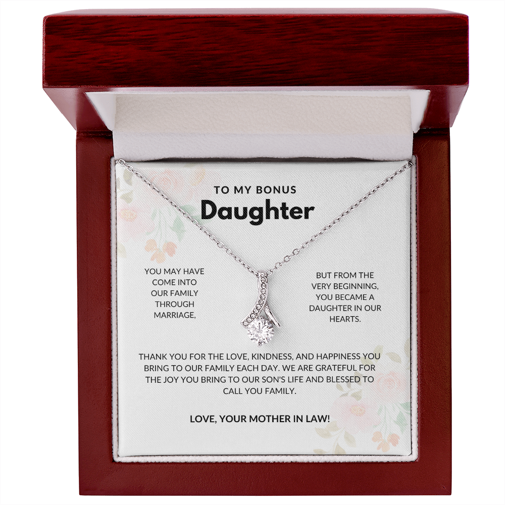 To My Daughter-in-Law Alluring Beauty Necklace – Meaningful Gift from Mother-in-Law