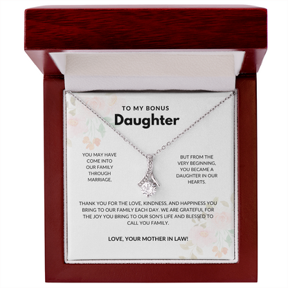 To My Daughter-in-Law Alluring Beauty Necklace – Meaningful Gift from Mother-in-Law