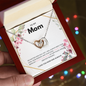 The Love Between Us Necklace – Interlocking Hearts Jewelry Gift for Mom from Daughter, Son