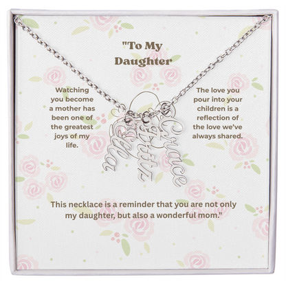 Personalized Multi-Name Vertical Necklace – Custom Engraved Jewelry Gift for Women