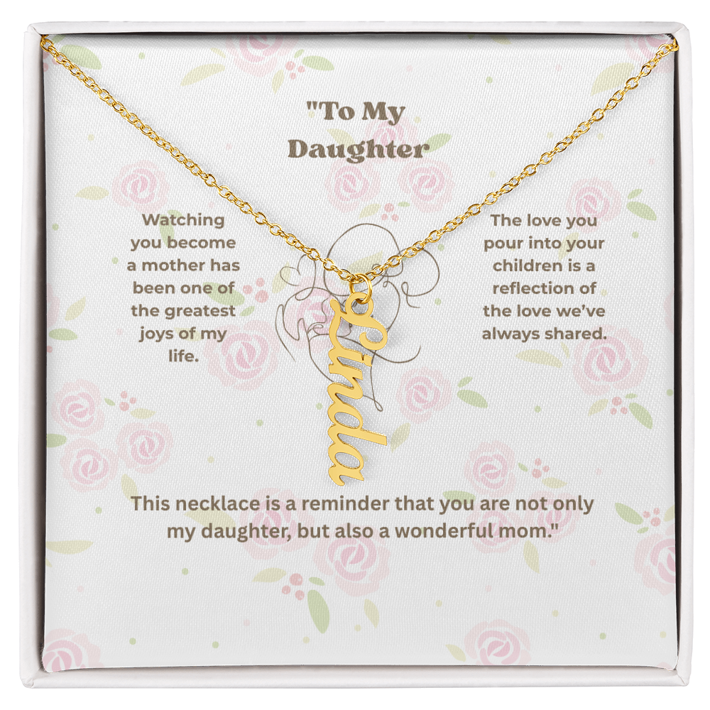 Personalized Multi-Name Vertical Necklace – Custom Engraved Jewelry Gift for Women